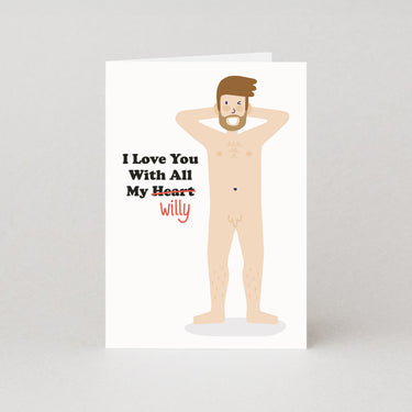 All My Heart (Willy) Valentines Card