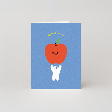 Apple Of My Eye - Mini Greetings Card by Beth Mazuryk