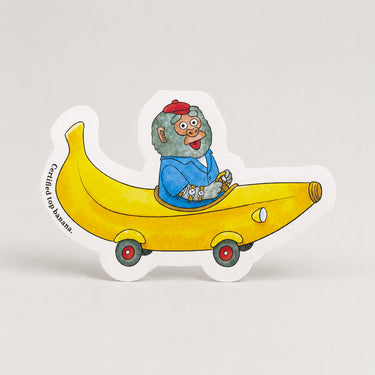 Bananas Gorilla Car - Die-cut Card by Richard Scarry