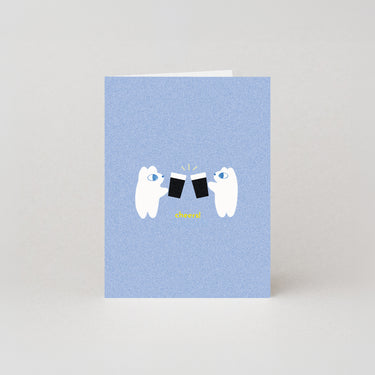 Cheers - Mini Greetings Card by Beth Mazuryk