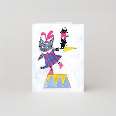 Circus - Mini Greetings Card by Moggshop