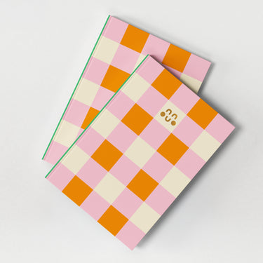 Gingham Pattern - Premium Lined Notebook