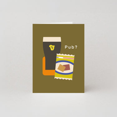 Pub? - Mini Greetings Card