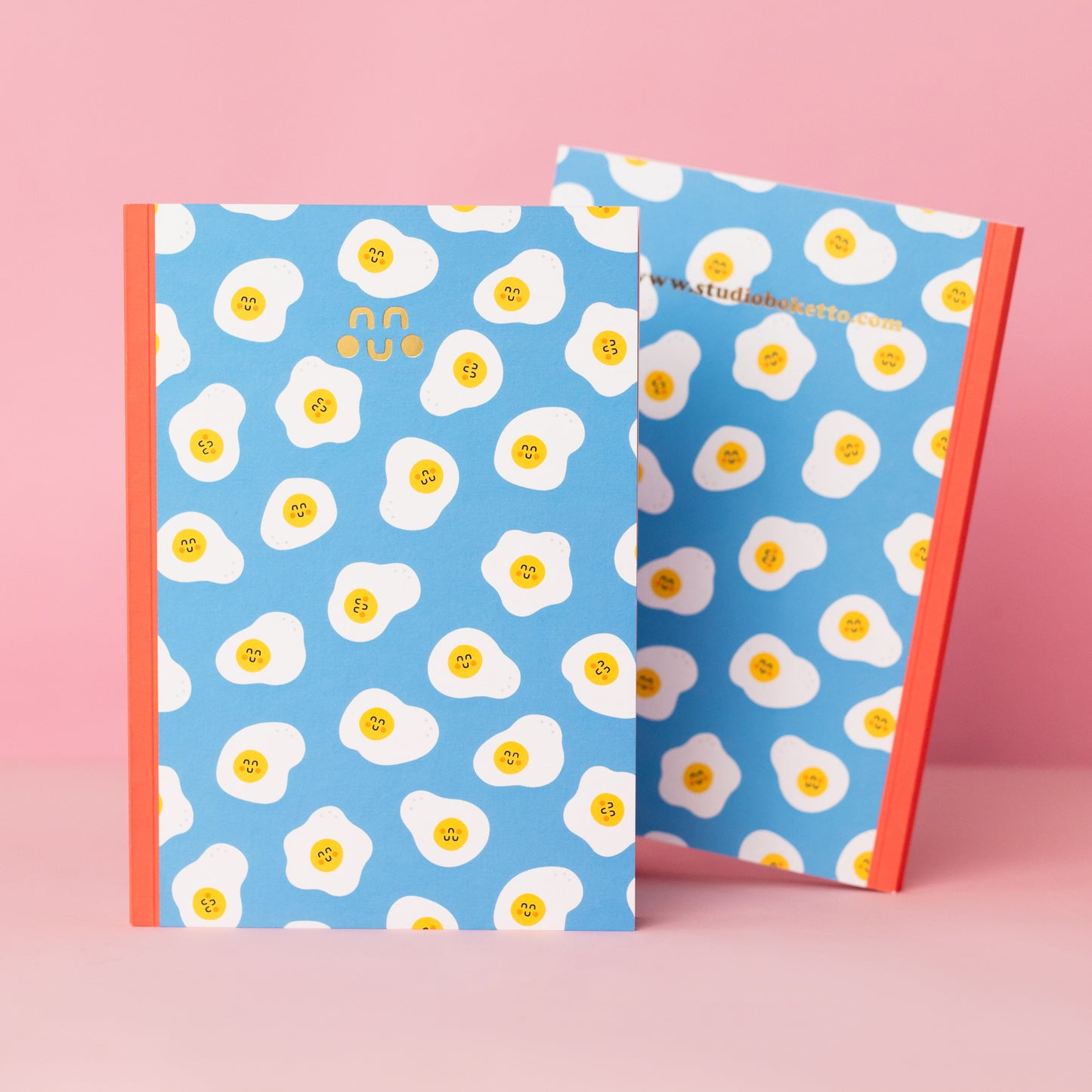 a5 notebook with egg pattern made by studio boketto