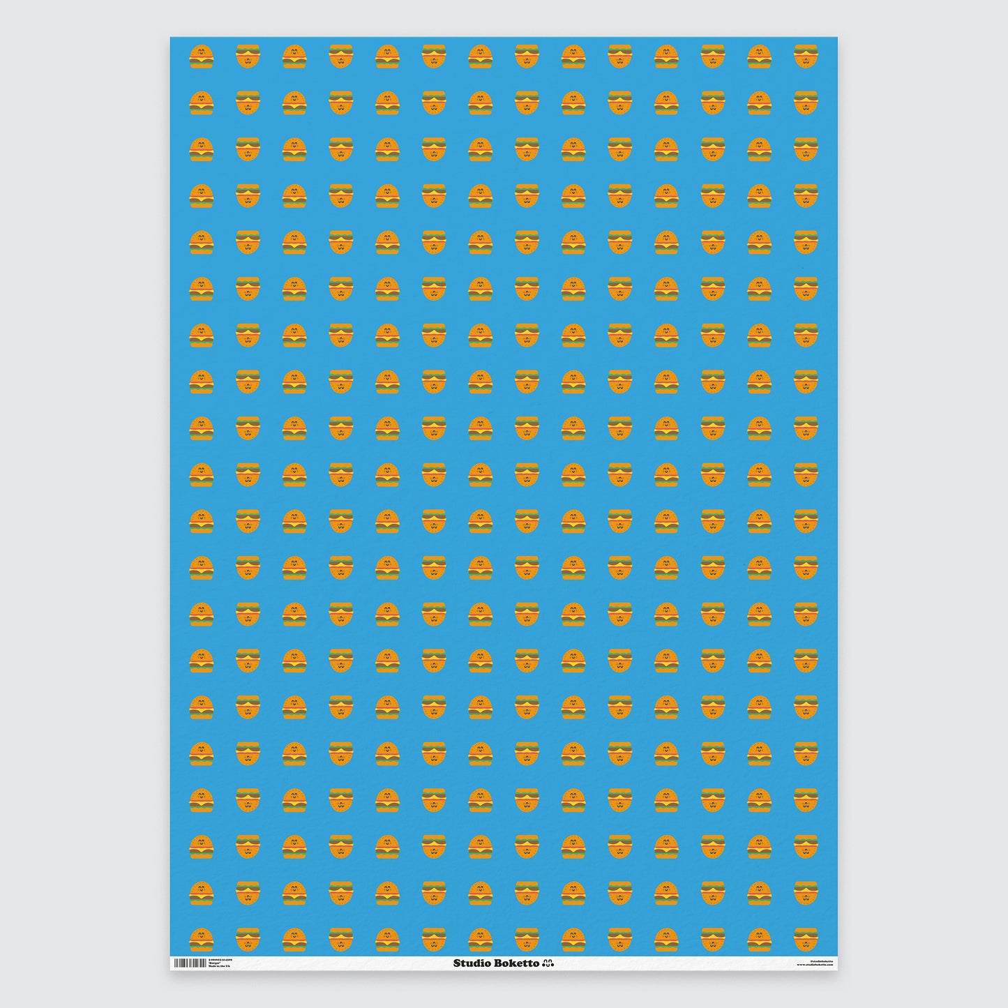 Burger Pattern Gift Wrap