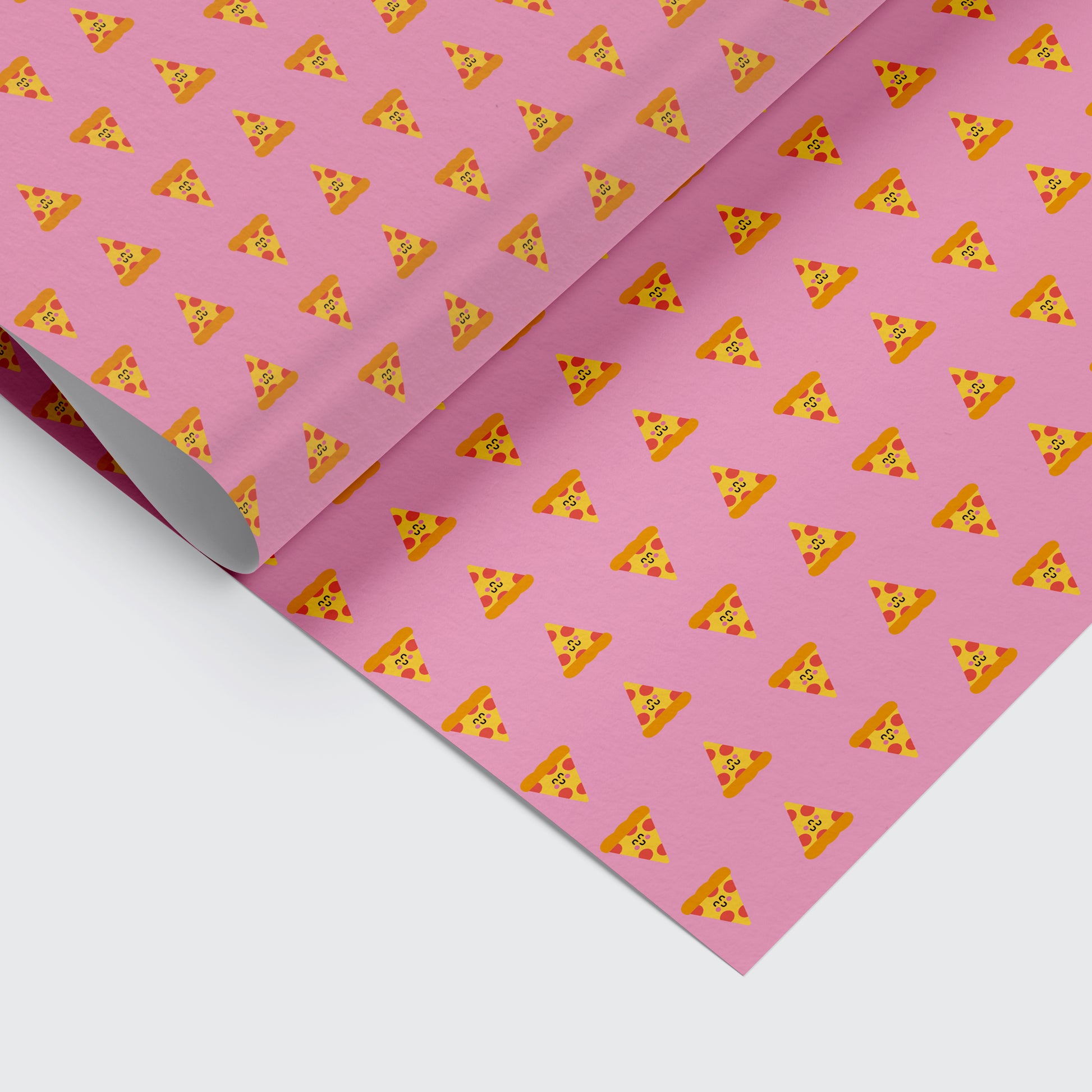 wrapping paper with pizza pattern on it