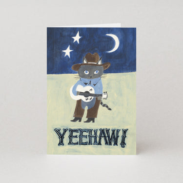 Yeehaw - Greetings Card by Moggshop