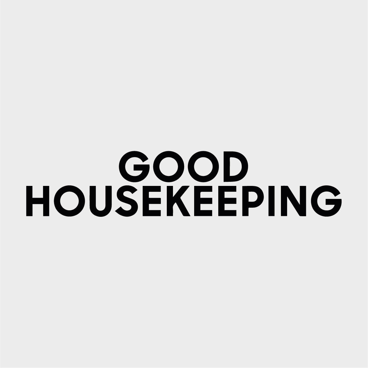 black good housekeeping logo on white background
