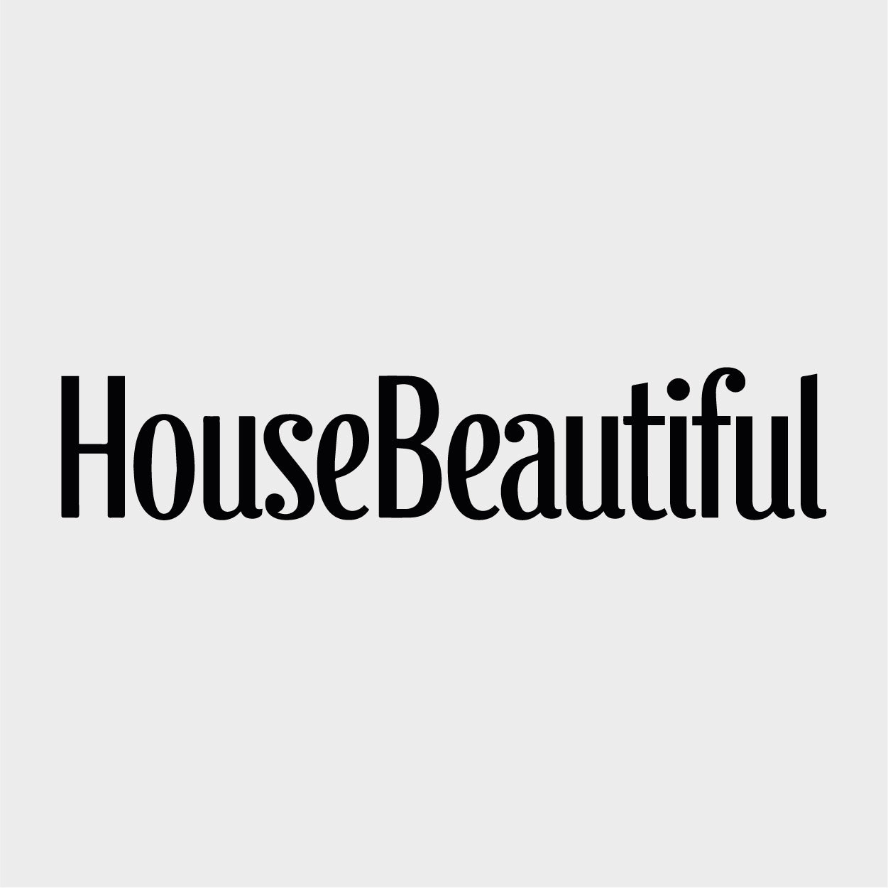 black housebeautiful  logo on white background