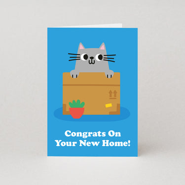 Cat Kitty New Home Card