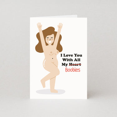 All My Heart (Boobies) Valentines Card