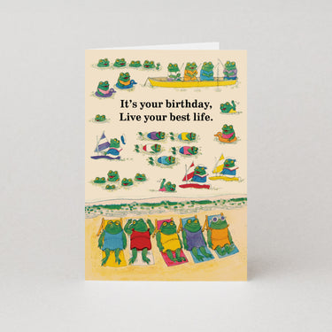 Live Your Best Life - Greetings Card by Richard Scarry