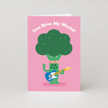 You Broc My World Valentines Card