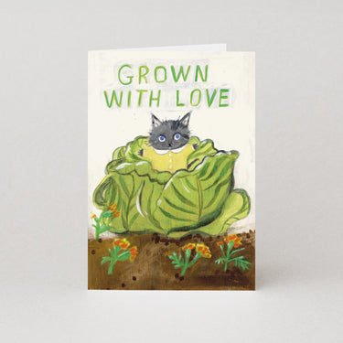 Cabbage New Baby Card - Greetings Card by Moggshop