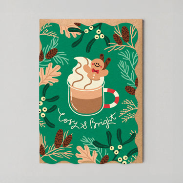 Cosy & Bright Christmas - Die Cut Card By Edyta Demurat