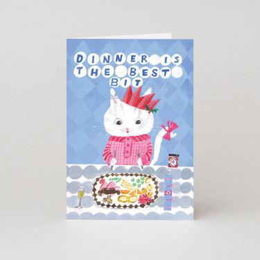 Dinner Is The Best Bit - Christmas Card by Moggshop