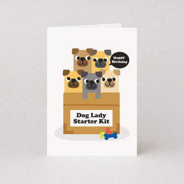 Dog Lady Starter Kit Birthday Card
