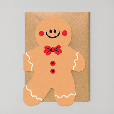 Gingerbread Man - Die Cut Christmas Card By Edyta Demurat