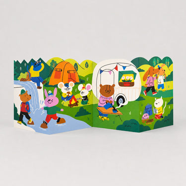 Outdoors Hiking Concertina Card by Isa Pirracas