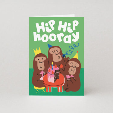 Hip Hip Hooray Birthday Card by Isa Pirracas