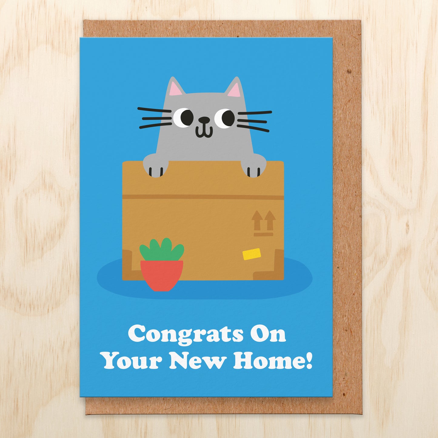 Cat Kitty New Home Card