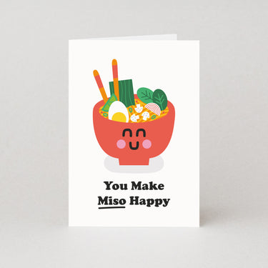 You Make Miso Happy Valentines Card