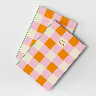Gingham Pattern - Premium Lined Notebook