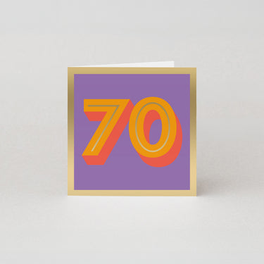 70th Birthday Card - Age Milestone Birthday Card - Offset Range