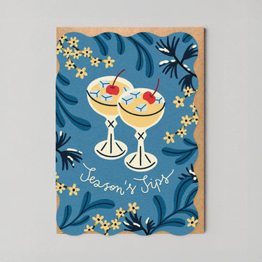 Seasons Sips Christmas - Die Cut Card By Edyta Demurat