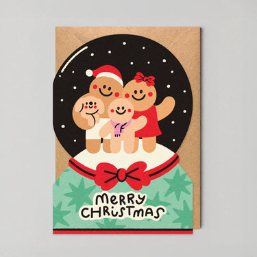 Snow Globe - Die Cut Christmas Card By Edyta Demurat