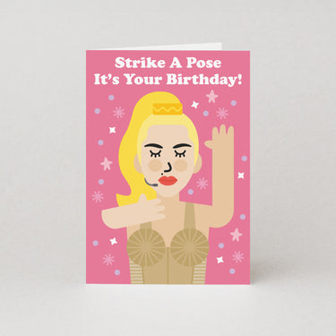 Strike A Pose Birthday Card