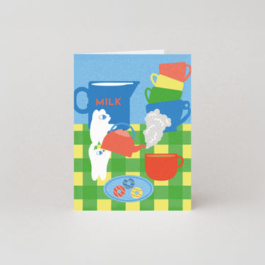 Whistle - Mini Greetings Card by Beth Mazuryk