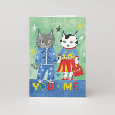 You and Me Card - Greetings Card by Moggshop