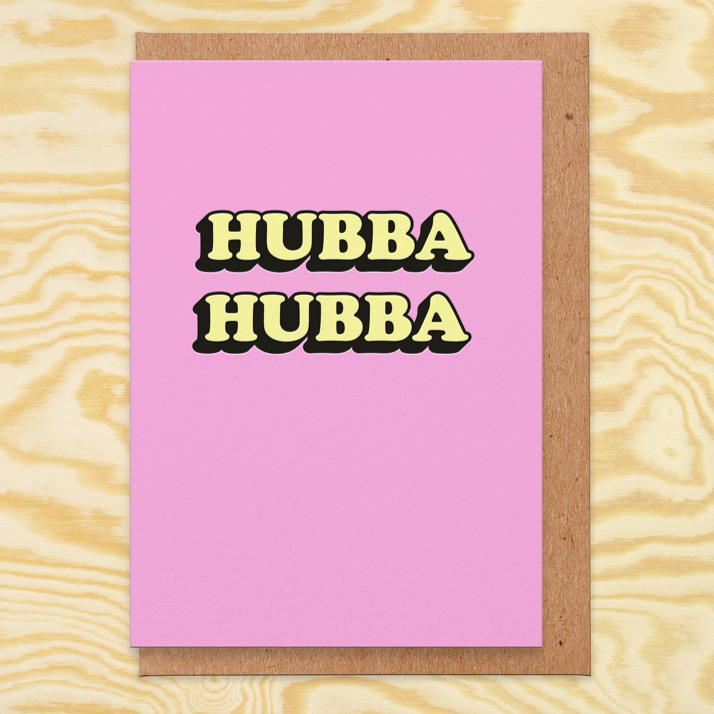 Hubba Hubba (3D Emboss Print) Valentines Card