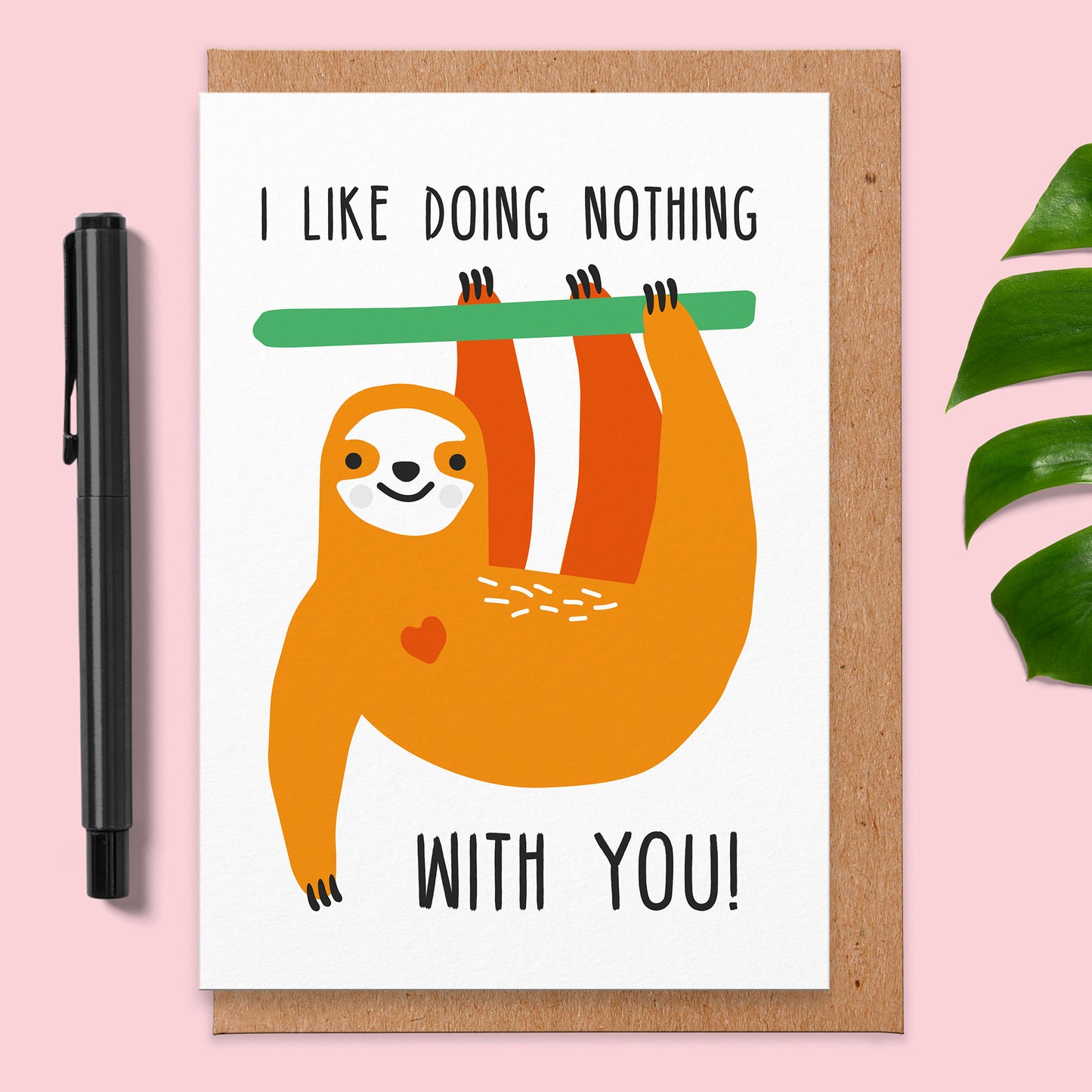Sloth Valentines Card